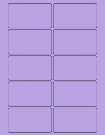 Sheet of 3.5625" x 2" True Purple labels