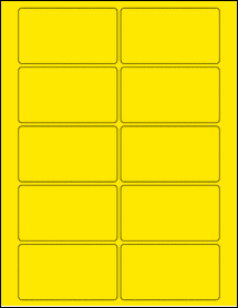 Sheet of 3.5625" x 2" True Yellow labels