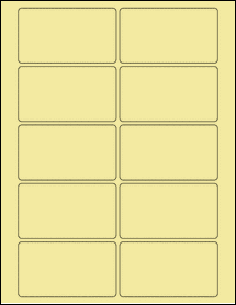 Sheet of 3.5625" x 2" Pastel Yellow labels