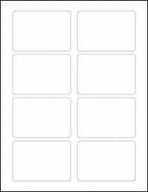 Sheet of 3.375" x 2.3125" Standard White Matte labels