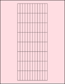 Sheet of 0.32812" x 1.26562" Pastel Pink labels