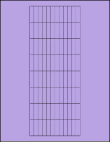 Sheet of 0.32812" x 1.26562" True Purple labels