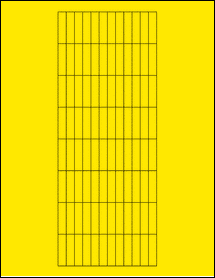 Sheet of 0.32812" x 1.26562" True Yellow labels
