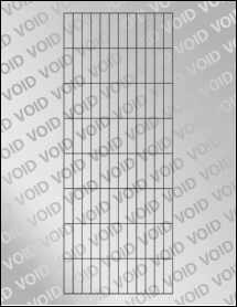 Sheet of 0.32812" x 1.26562" Void Silver Polyester labels
