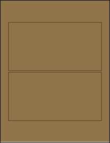 Sheet of 7.25" x 3.75" Brown Kraft labels