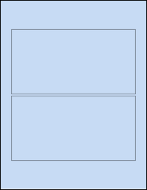 Sheet of 7.25" x 3.75" Pastel Blue labels