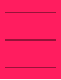 Sheet of 7.25" x 3.75" Fluorescent Pink labels