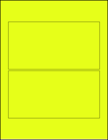 Sheet of 7.25" x 3.75" Fluorescent Yellow labels