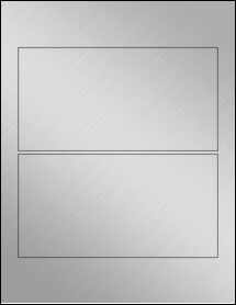 Sheet of 7.25" x 3.75" Weatherproof Silver Polyester Laser labels