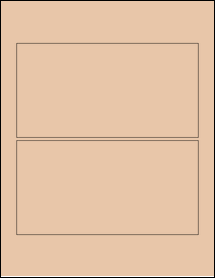 Sheet of 7.25" x 3.75" Light Tan labels