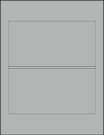 Sheet of 7.25" x 3.75" True Gray labels