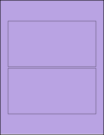 Sheet of 7.25" x 3.75" True Purple labels