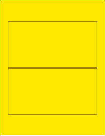 Sheet of 7.25" x 3.75" True Yellow labels