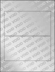 Sheet of 7.25" x 3.75" Void Silver Polyester labels