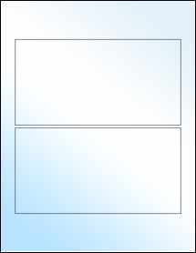 Sheet of 7.25" x 3.75" White Gloss Inkjet labels