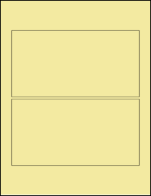 Sheet of 7.25" x 3.75" Pastel Yellow labels