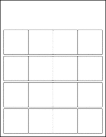 Sheet of 2" x 2"  labels