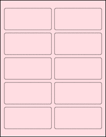 Pink Work Order Labels Pastel Pink - OL5076 - 3.8125