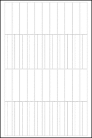 Sheet of 0.93" x 8.75"  labels