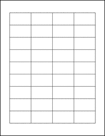 1.75" x 1" Blank Label Template - OL5104