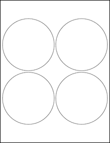 Sheet of 4.028" Circle  labels