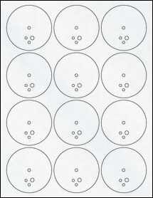 Sheet of 2.53" Circle Clear Matte Inkjet labels