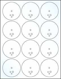 Sheet of 2.53" Circle Clear Gloss Inkjet labels