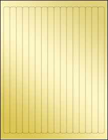 Sheet of 0.5" x 10" Gold Foil Inkjet labels