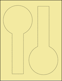 Sheet of 4.0153" x 9.3627" Pastel Yellow labels
