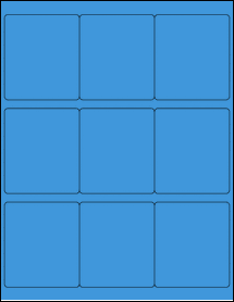 Sheet of 2.75" x 3.125" True Blue labels