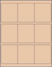 Sheet of 2.75" x 3.125" Light Tan labels