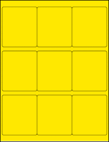 Sheet of 2.75" x 3.125" True Yellow labels
