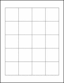 Sheet of 1.8" x 1.8" Square  labels