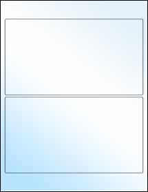 Sheet of 8" x 4.375" White Gloss Laser labels