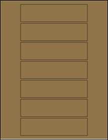 Sheet of 5.3125" x 1.375" Brown Kraft labels