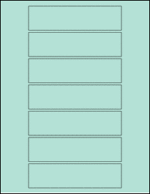 Sheet of 5.3125" x 1.375" Pastel Green labels