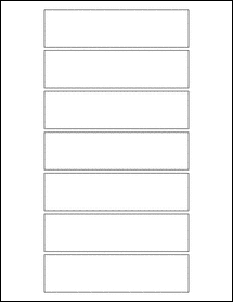 Sheet of 5.3125" x 1.375" 100% Recycled White labels