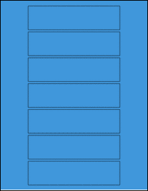 Sheet of 5.3125" x 1.375" True Blue labels