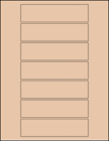 Sheet of 5.3125" x 1.375" Light Tan labels