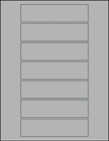 Sheet of 5.3125" x 1.375" True Gray labels