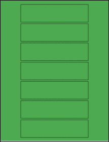 Sheet of 5.3125" x 1.375" True Green labels