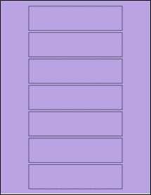 Sheet of 5.3125" x 1.375" True Purple labels