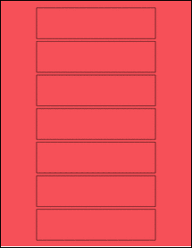 Sheet of 5.3125" x 1.375" True Red labels