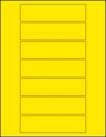 Sheet of 5.3125" x 1.375" True Yellow labels