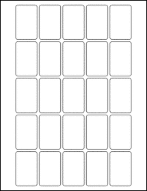 1.25" x 2" Blank Label Template - PDF - OL5192