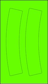 Sheet of 2.7727" x 11.3513" Fluorescent Green labels