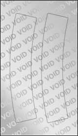 Sheet of 2.7727" x 11.3513" Void Silver Polyester labels