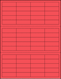 Sheet of 2" X 0.625" True Red labels