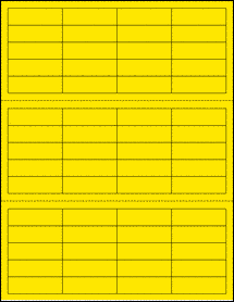 Sheet of 2" X 0.625" True Yellow labels