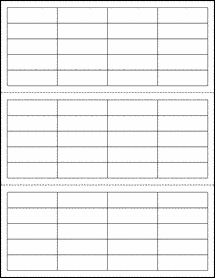 Sheet of 2" X 0.625" Removable White Matte labels